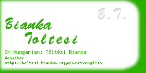 bianka toltesi business card
