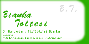 bianka toltesi business card